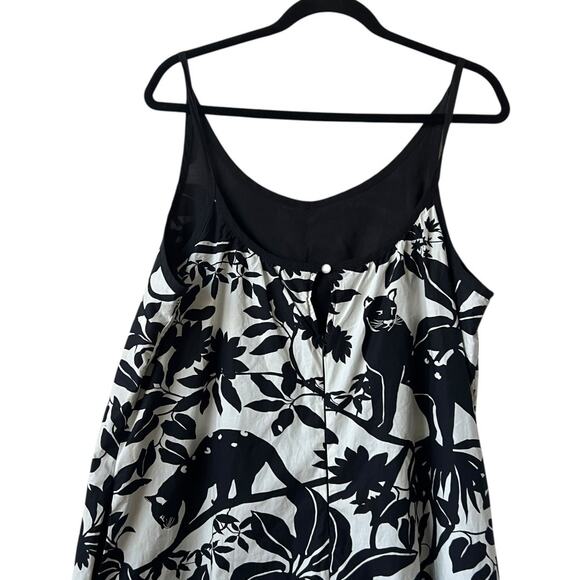 Maeve Chrysanthemum Floral Animal Print Wide Leg Jumpsuit Size L - Picture 8 of 16